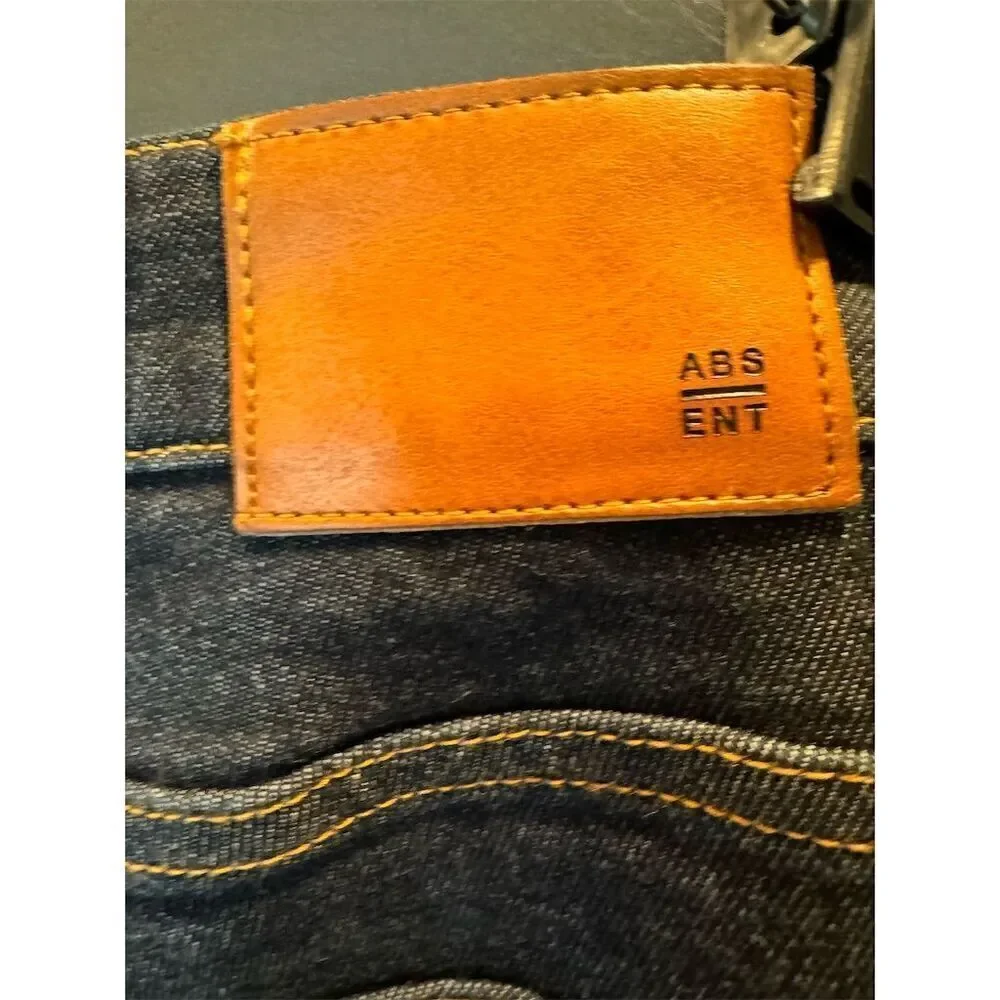 Absent Men's Blue Denim Jeans Tapered Leg 5-Pocket Mid Rise Size 34
